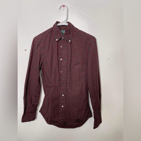 Mens Gitman Bro Vintage Shirt Flannel Red  button down, size extra small - Picture 1 of 11